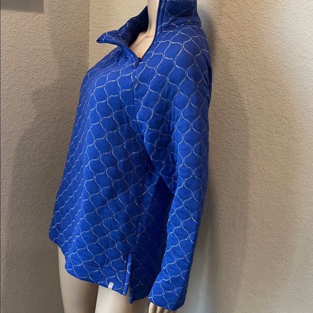 NWT Talbots Blue Quilted Sweatshirt - Picture 3 of 7